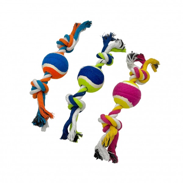 ΠΑΙΧΝΙΔΙ ΣΚΥΛΟΥ ΜΠΑΛΑ ΜΕ ΣΧΟΙΝΙ ΣΕ 3 ΧΡΩΜΑΤΑ 30CM